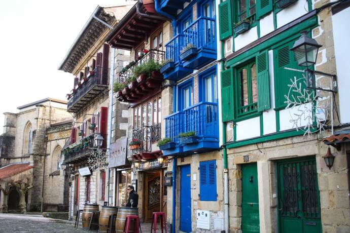 Colorful houses at Hondarribia