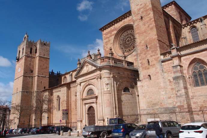 Lateral view of the Siguenza Cathedral