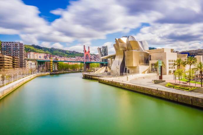 The cityscape of Bilbao